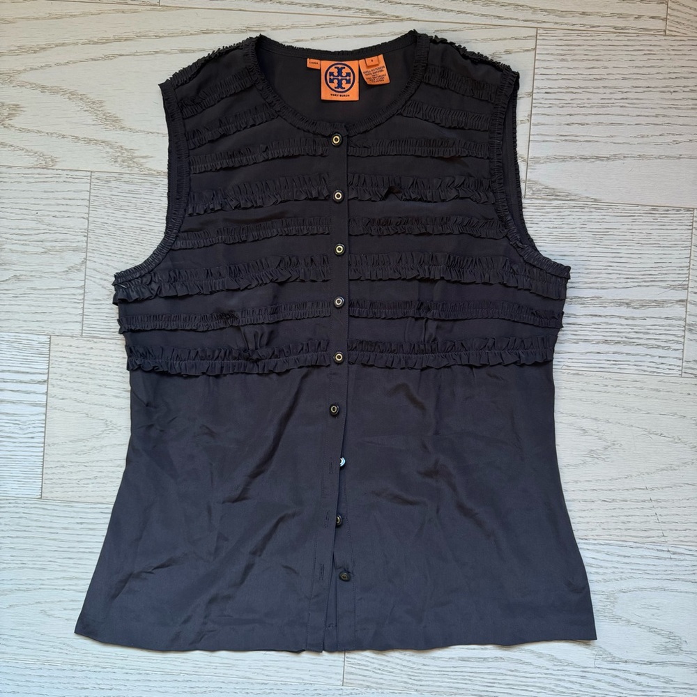 Brown Tory Burch silk blouse